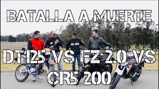 BATALLA A MUERTE  DT 125 VS FZ 150 VS CR5 200  DRAG RACE FULLGASS [upl. by Stinson]