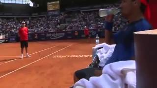 Fognini Vs Nadal Argument [upl. by Elleinnad610]