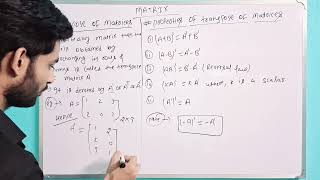 Transpose And Its Properties🔥MatrixJEE Mains 2025Prabhakar Jha [upl. by Harikahs932]