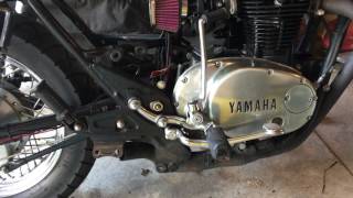 XS650 Cafe Racer Straight Pipe Exhaust [upl. by Anilatak]