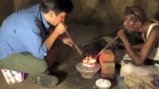 Gübelin Gem Lab Fieldtrip  Traditional Blow Pipe Treatment [upl. by Airalednac481]