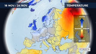 Monthly temperature forecast for Europe 13112024 [upl. by Edholm]