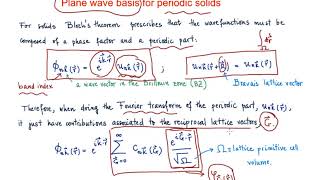 Plane wave basis for periodic solids [upl. by Dun]