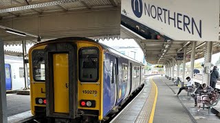 Northern Class 150 Trains Meadowhall to Sheffield Rail Ride [upl. by Ecinert861]