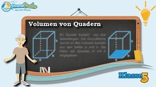 Volumen von Quadern berechnen  Klasse 5 ★ Wissen [upl. by Diamond95]