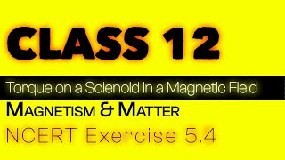 Exercise 54  Explained  Magnetism and Matter  NCERT Physics Class  12 [upl. by Cohdwell]