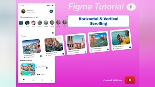 How to achieve Horizontal and Vertical scrolling in Figma tutorial [upl. by Cohin]