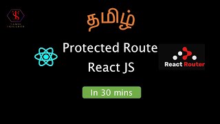 Protected Route in React JS  Latest Version  V6  React Router in Tamil  Tamil Skillhub [upl. by Neiman858]