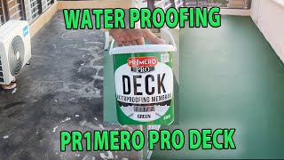 Roofdeck Water Proofing using Primero Pro [upl. by Anaujal698]