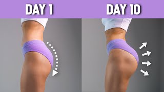 10 Min  10 Days  10 Exercises to GROW BUBBLE BUTT  Intense Booty Challenge No Equipment At Home [upl. by Nolyad774]