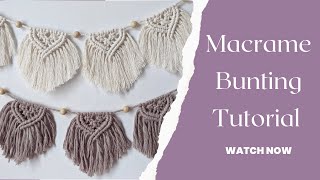 Easy macrame bunting tutorial  DIY bunting  make your own [upl. by Genet]