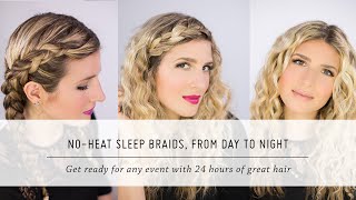 No Heat Sleep Braid Waves From Day to Night  DIY Hair and Beauty Tutorial  Mr Kate [upl. by Cohette]