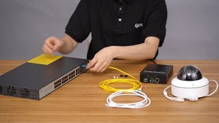 Application of PoE Gigabit RJ45 to SFP Media Converter  FS [upl. by Eifos997]