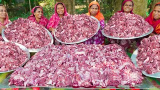 Boneless Buffalo Meat Tehari  EID feast  Biriyani Style Polao Rice Meat Tehari Cooking in Village [upl. by Avahc]