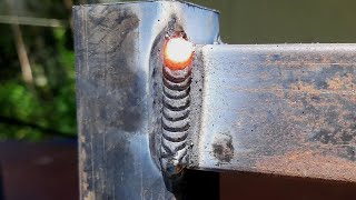 not everyone knows why no welders talk about this secret  thin square tube vertical welding [upl. by Hittel729]