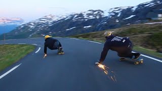 Downhill Skateboarding Norwegian valley Røldal [upl. by Ahsitak]