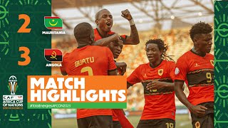 HIGHLIGHTS  Mauritania 🆚 Angola 32 ملخص مباراة موريتانيا وأنجولا TotalEnergiesAFCON2023 [upl. by Dionis]