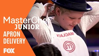 The Junior Chefs Receive Their Aprons  Season 8 Ep 1  MASTERCHEF JUNIOR [upl. by Ssor]