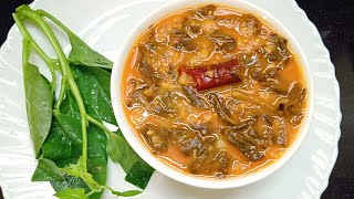 Bachali Kura pappu బచ్చలి కూర పప్పు  how to make Malabar Spinach Dal [upl. by Placido446]