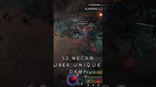 S2 Another Uber Unique Item Drop  Diablo 4 Season 2 Necromancer Vampire diablo4 shorts skulm [upl. by Inaluiak]