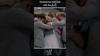 Bride does firstlook with groomsmen and the results are 😂 😂 😂 shorts [upl. by Yerac537]