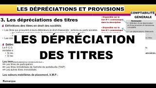 Dépréciation des titres  Partie 1 [upl. by Olav664]