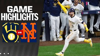 Brewers vs Mets Game Highlights 10224 MLB Highlights  MLB Highlights Today [upl. by Koziarz]