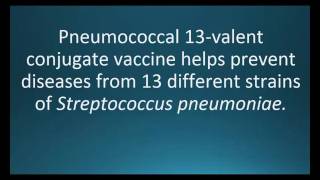 How to pronounce pneumococcal 13valent conjugate vaccine Prevnar 13 Memorizing Pharmacology [upl. by Eidorb]