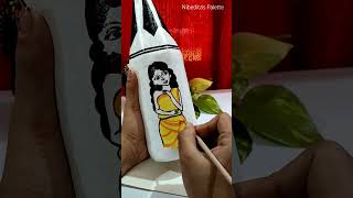 Glass Bottle Painting ll Glass Bottle Art ytshorts diy painting [upl. by Alasteir]