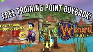 📖 FREE TRAINING POINT BUYBACK Wizard101 News [upl. by Garges]