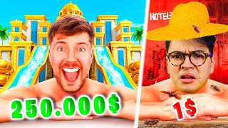 Viagem de 1 VS Viagem de 250000  Reagindo a MrBeast [upl. by Mcmahon]