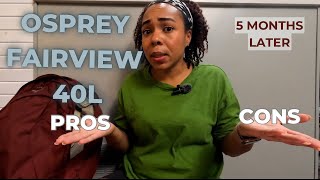 UPDATED REVIEW  NEW OSPREY FAIRVIEW 40L  PROS amp CONS REGRETS WORTH IT KDiaries Ep 14 [upl. by Neelra]