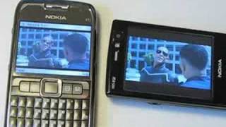 Nokia E71 vs Nokia N95 8GB Video Playback [upl. by Anilorac761]