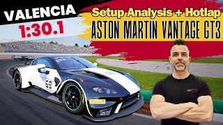 ACC Analisi Setup Valencia  Aston Martin V8 Vantage GT3 1301 Massimo Zecchinelli [upl. by Arehahs]