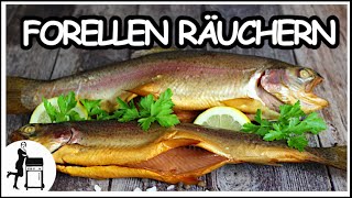 Forellen räuchern  Fisch heißräuchern  Fisch Rezepte  El Fuego Portland XXL [upl. by Ollopa]