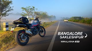 BANGALORE TO SAKLESHPUR on Himalayan 450  Long Ride Review [upl. by Eidorb]