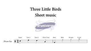 Three Little Birds by Bob Marley  Drum Score Request 60 [upl. by Irrol732]