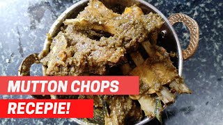 Mutton Chops in Tamil  Spicy Green Mutton Chops recipe  Meenas Kitchen [upl. by Bow]