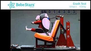 Car seat Bebe Stars Levante 910  Crash test  Group 1 [upl. by Lina]