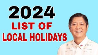 LIST OF HOLIDAYS 2024 [upl. by Fisk]