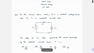 Network Theory GATE PYQ  Question 63  Ram Balaji S [upl. by Ferrel]