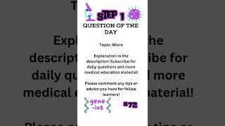 USMLE STEP 1 Question of the Day 72 [upl. by Delgado130]