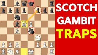 Best Chess Opening for White After 1e4  Scotch Gambit Traps [upl. by Reniar]