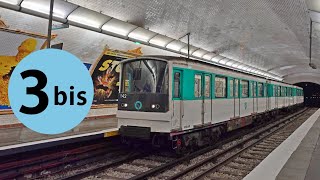 MF 67 N°142  Ligne 3bis entre Gambetta et Porte des Lilas  Réseau RATP  Paris [upl. by Dez330]