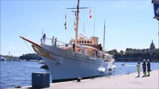 Royal Yacht Dannebrog arrives to Sweden [upl. by Analram]