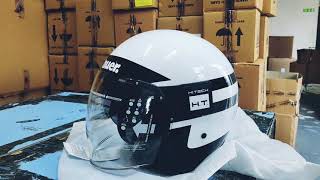 How to Change Visor of Blauer Helmet  Unboxing of Steelbird Blauer Glossy White Black Titanium [upl. by Deutsch]