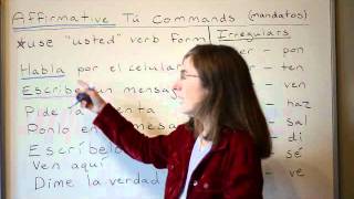 Spanish Affirmative Familiar Tú Commands [upl. by Presber973]