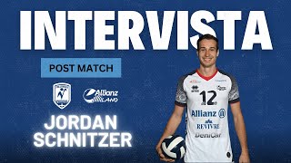 Intervista  Jordan Schnitzer dopo il match Sonepar Padova vs Allianz Milano [upl. by Natsreik821]