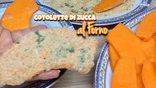 “Cotolette di Zucca” al forno  Ricetta leggera veloce vegetariana  Tutti a Tavola [upl. by Irahc]