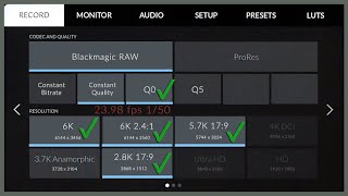 SanDisk Extreme Pro V2 on BMPCC 6K 31 Ratio [upl. by Treva947]